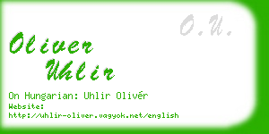 oliver uhlir business card